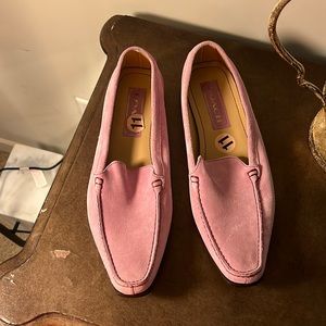Coach pink suede leather loafers